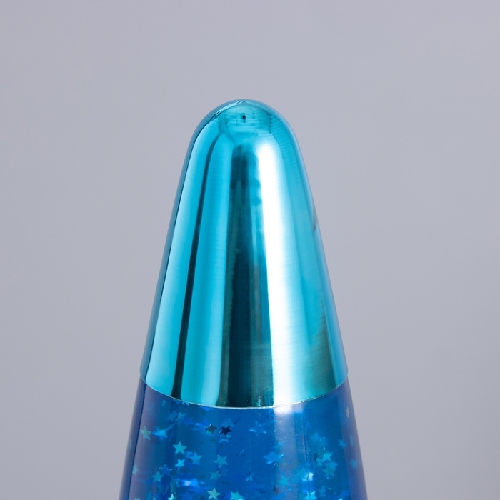 Лава-лампа "Ракета" 1х30Вт Е14-R39 (блестки) синий 11х11х41см
