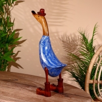 Сувенир "Утка в синем" дерево 45 см