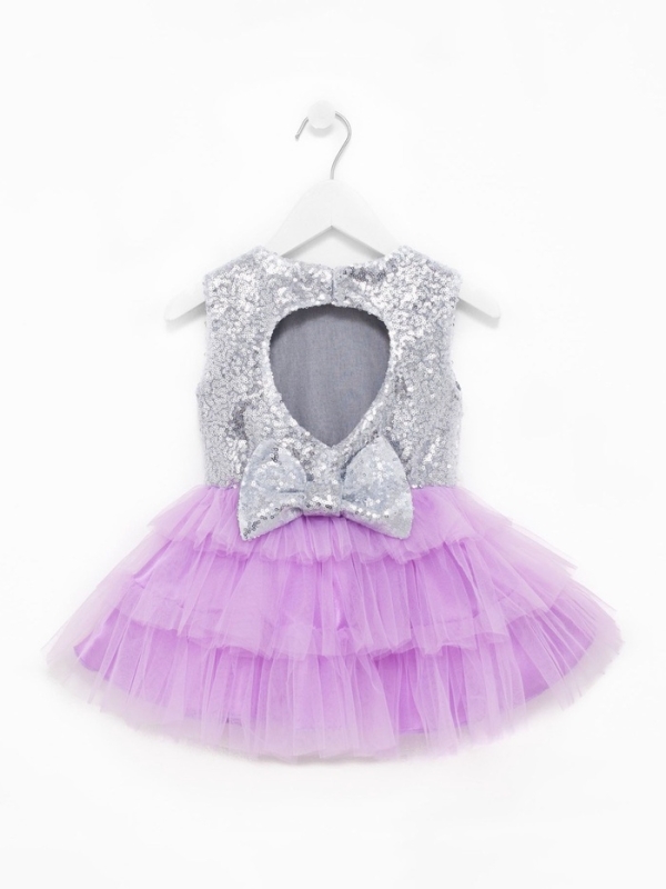 Платье детское с пайетками KAFTAN, размер 36 (134-140 см), лиловый Платье детское с пайетками KAFTAN, размер 36 (134-140 см), лиловый
