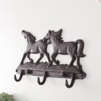 Крючки декоративные чугун "Двойка коней" 30х4х18 см
