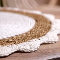 Коврик плетёный круглый 35 см