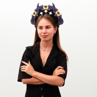 Кокошник карнавальный &laquo;Тёмный&raquo;, фетр