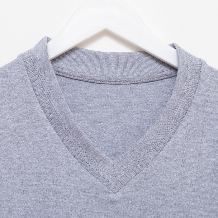 Комплект термо мужской (фуфайка, кальсоны) цвет серый меланж, р-р 50-52