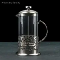 Френч-пресс стеклянный Доляна &laquo;Фараон&raquo;, 1 л, 15,5&times;12&times;24,5 см