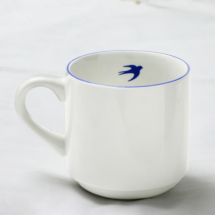 Кружка белая керамическая &laquo;Ласточка&raquo;, 300 мл