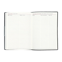 Еженедельник датир 2025г мягк обл иск кож А6+ 80л ESCALADA, тис ф, кр бл 70 г/м&sup2;, чёрный