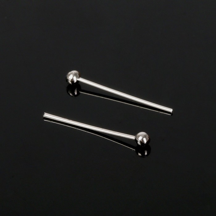 Штифт с шариком СМ-1103-16, 1,5 см, 50 гр (±1043 шт), цвет серебро Штифт с шариком СМ-1103-16, 1,5 см, 50 гр (±1043 шт), цвет серебро