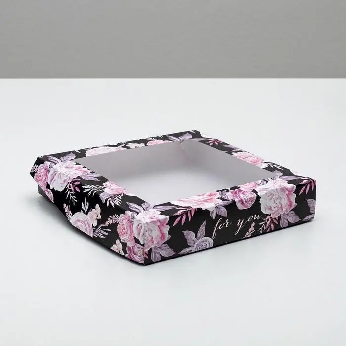 Кондитерская упаковка, коробка с ламинацией &laquo;Нежность&raquo;, 20 х 20 х 4 см