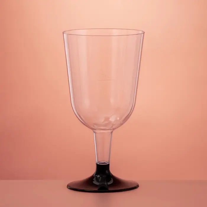 Бокал пластиковый одноразовый для вина, 200 мл, прозрачный, МИКС
