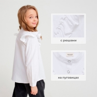 Блузка для девочки MINAKU цвет белый, р-р 122