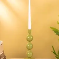 Подсвечник на 1 свечу "Авокадо" с 3 сферами 10х10х25 см