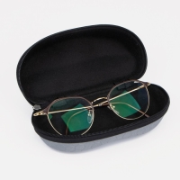 Футляр для очков на молнии, длина 16 см, цвет серый