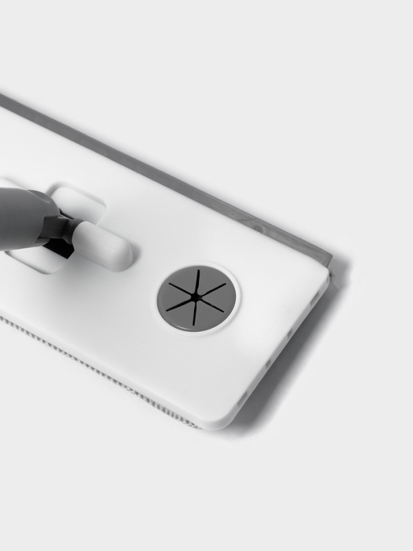 Швабра для стен и окон, со сгоном, стальная ручка, 2 насадки микроф 20х8х85 см