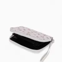 Кошелек жен 07-01-01 Июнь2534 бантики, 12*1,5*9 см, 2 отд+отд/молн, д/карт, белый