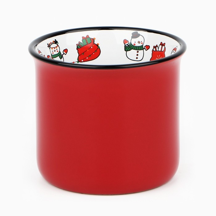 Кружка новогодняя керамическая &laquo;С Новым годом!&raquo;, 450 мл, цвет белый