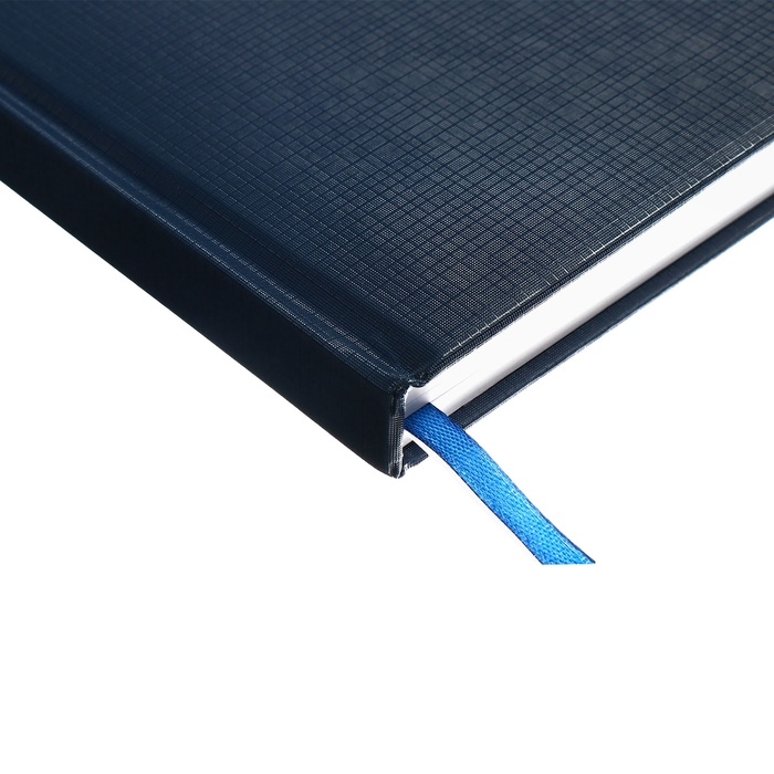 Ежедневник недатированный, A5, 160 листов, Attomex. Lancaster, твердая обложка балакрон с поролоном, тиснение фольгой, перфорация, ляссе, блок 70%, синий