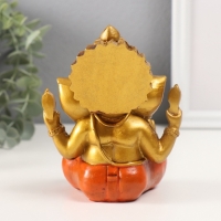 Сувенир полистоун под бронзу "Ганеша, в оранжевых шароварах" 10х10х12,5 см Сувенир полистоун под бронзу "Ганеша, в оранжевых шароварах" 10х10х12,5 см