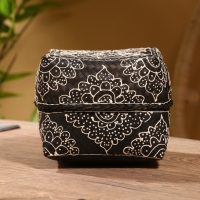 Корзинка плетеная "Бонтанг" бамбук 16х16х12 см, тёмная