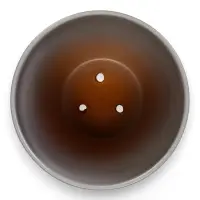 Горшок цветочный с поддоном 2,5 л, d18/h16 см серый керамика, "Туман" (М)