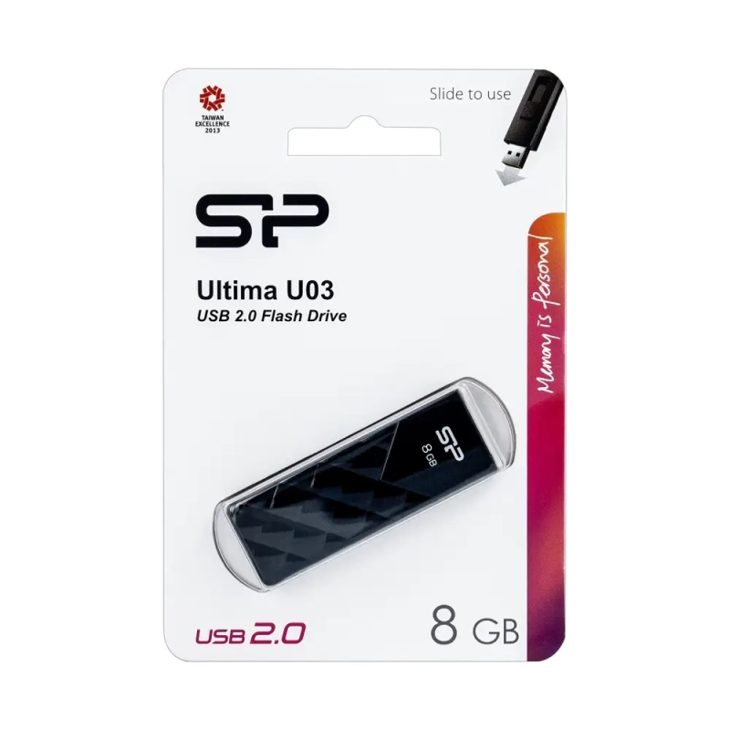 USB накопитель 8 GB Silicon Power Ultima U-03 Series Black