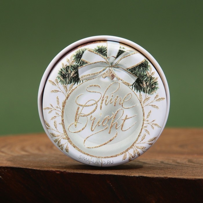 Новогодняя Свеча новогодняя в железной банке &laquo;Новый год: Сказочного года&raquo;, аромат еловые шишки, диам. 4,8 см