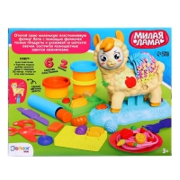 Набор для игры с мягким пластилином &laquo;Милая Лама&raquo;, 6 баночек с массой для лепки, 2 формы