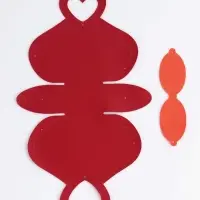 Кожанная подарочная сумочка 10,5 х 5 х 6 см красная