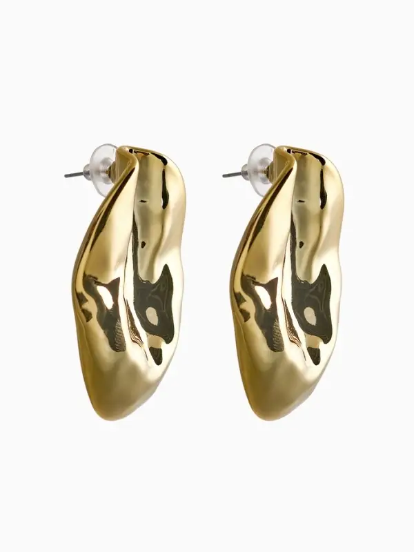 Серьги пластик &laquo;Зерно&raquo; кофейное, цвет золото