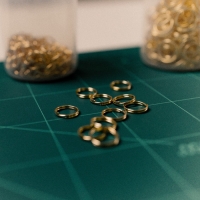 Кольцо соединительное двойное 0,9 см (набор 50 г, &plusmn; 310 шт.) СМ-1028, цвет золото