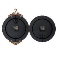 Часы настенные интерьерные двухсторонние, плавный ход, 27&times;8 см, циферблат d-19 см, белые