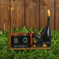 Календарь настольный &laquo;Тёмная кошка&raquo;, 20.5&times;8.5&times;13.5 см, дерево