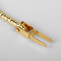 Ручка для сумки &laquo;Рифлёная рамка&raquo;, металлическая, на прокол, 13 &times; 9 см, цвет золотой