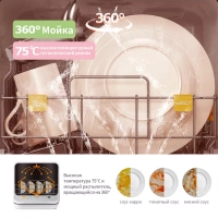 Компактная настольная посудомоечная машина CDWC421GR-i Wi-Fi