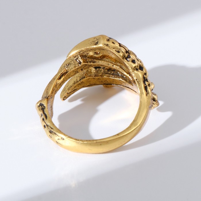 Кольцо «Перстень» хищник, цвет чернёное золото, безразмерное Кольцо «Перстень» хищник, цвет чернёное золото, безразмерное