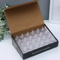 Светодиодная свеча LED "Свеча с подтёками, грани" 3хLR41, прозрачный 3,5х3,5х7 см