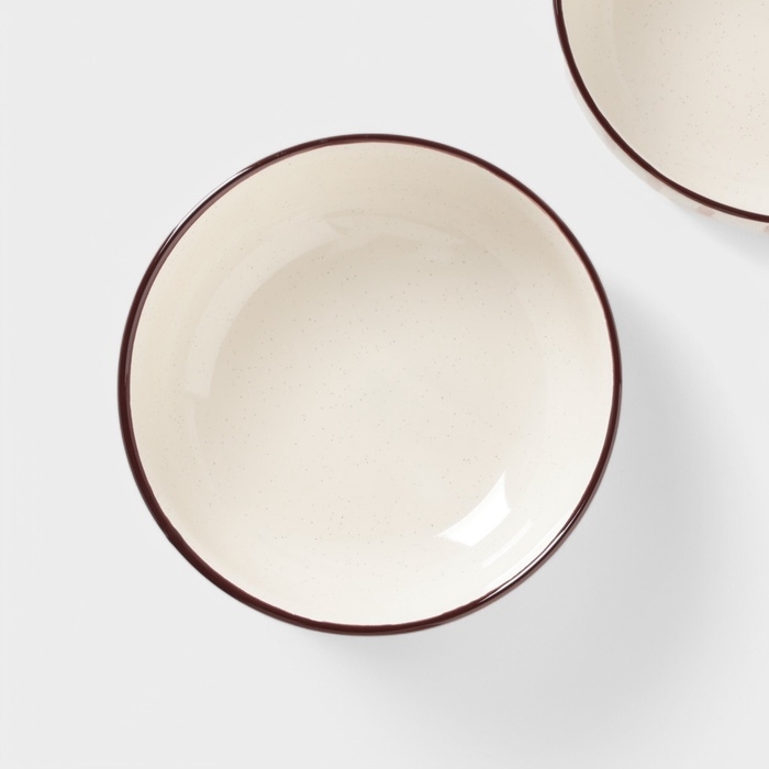 Набор салатников 2 шт Доляна "Скандинавия"  15х15х6,5 см, цвет бежевый