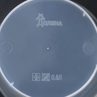 Горшок для орхидей с поддоном Доляна, 800 мл, пластиковый, прозрачный