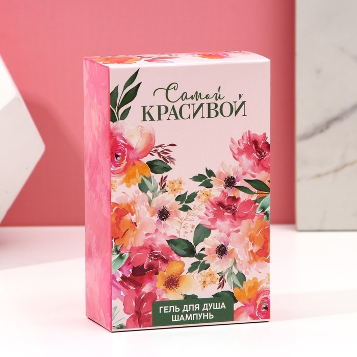 Подарочный набор ЧИСТОЕ СЧАСТЬЕ «С 8 Марта»: гель для душа и шампунь для волос, 2х100 мл Подарочный набор ЧИСТОЕ СЧАСТЬЕ «С 8 Марта»: гель для душа и шампунь для волос, 2х100 мл