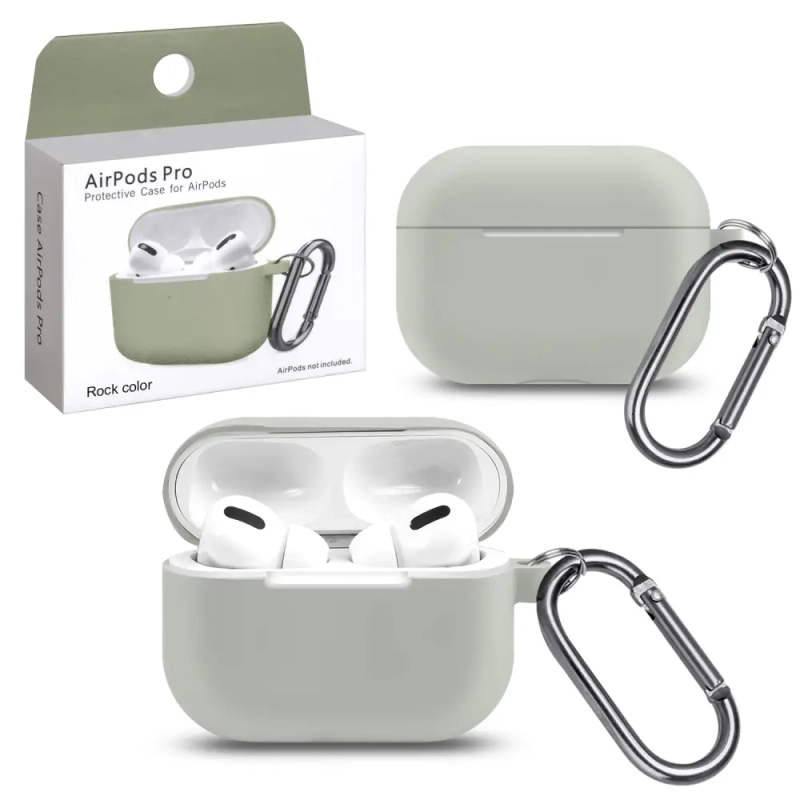 Чехол Apods Pro Rock color с карабином #2