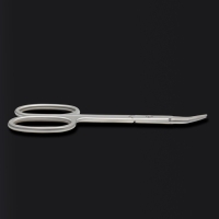 Ножницы маникюрные &laquo;Premium&raquo;, загнутые, узкие, 9,5 см, на блистере, цвет серебристый