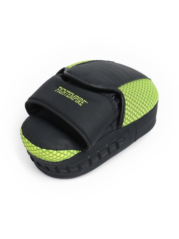 Лапы боксерские изогнутые FIGHT EMPIRE, CLASSIC, ПУ, чёрно-жёлтые, пара