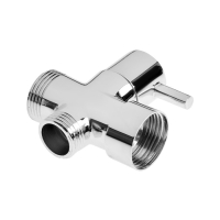 Дивертор ZEIN Z744, для смесителя, корпус латунь, с круглой гайкой, цвет хром