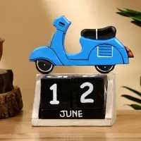Календарь настольный &laquo;Мопед&raquo;, 14&times;5.5&times;14 см, дерево, синий