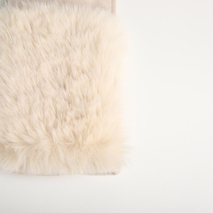 Перчатки женские, безразмерные, без утеплителя, цвет бежевый