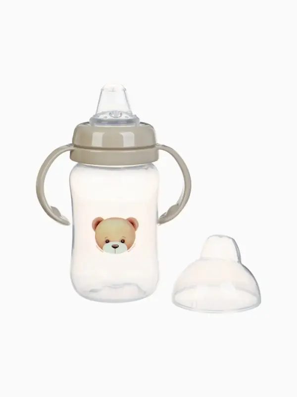 Поильник - непроливайка &laquo;Baby Bear&raquo; с силиконовым носиком, 270 мл., цвет бежевый Mum&Baby