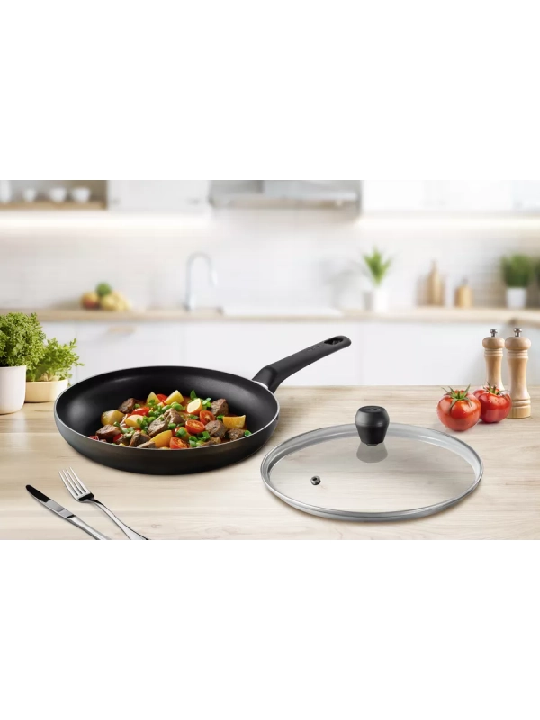 Сковорода Easy Plus 04237928, 28 см с крышкой