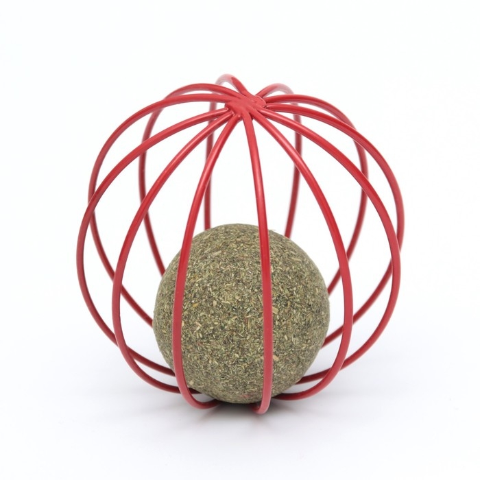 Шарик для кошек из прессованной кошачьей Шарик для кошек из прессованной кошачьей "Мята в шаре"