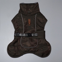 Попона для больших собак, мембранная ткань,  размер XL (ДС 35, ОШ 38, ОГ 56-66 см), хаки