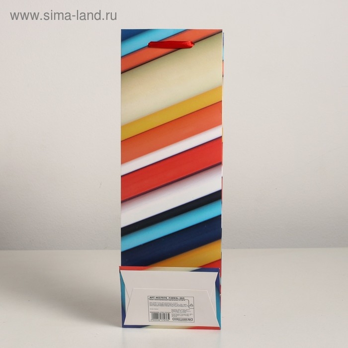 Пакет ламинированный под бутылку, 12 х 9 х 36 см Пакет ламинированный под бутылку, 12 х 9 х 36 см