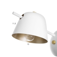 Бра "Фирс" Е27 40Вт бело-золотой 15х28х22 см Бра "Фирс" Е27 40Вт бело-золотой 15х28х22 см